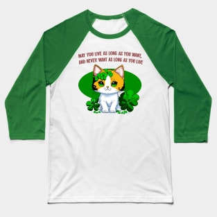 Irish Saying from the Ginger Cat Baseball T-Shirt